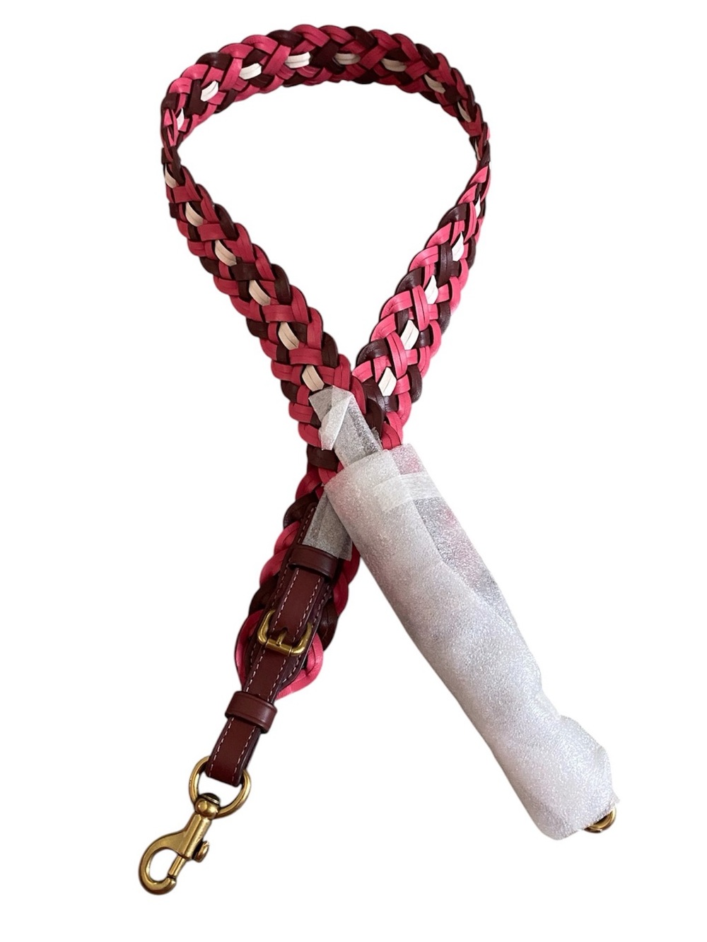Coach novelty woven leather confetti pink multi handbag replacement strap